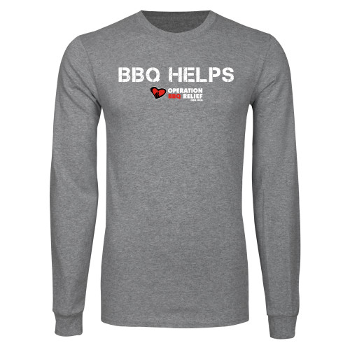  Grey Long Sleeve T Shirt - OBR BBQ Helps