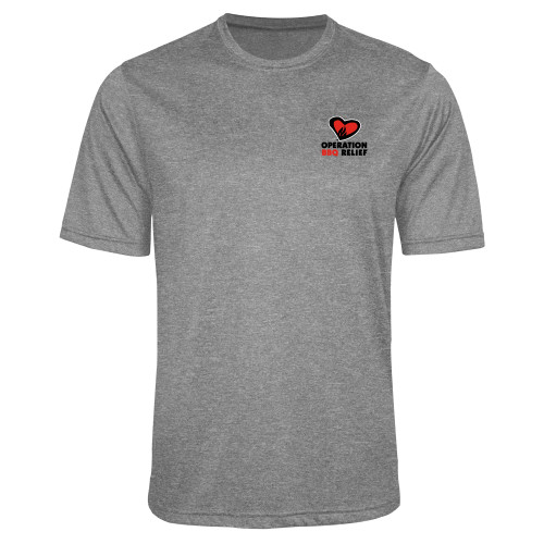  Grey Heather Performance Contender Tee - OBR Vertical Primary Mark