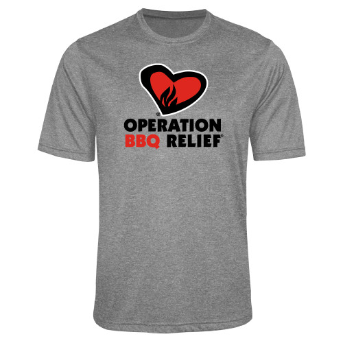  Grey Heather Performance Contender Tee - OBR Vertical Primary Mark