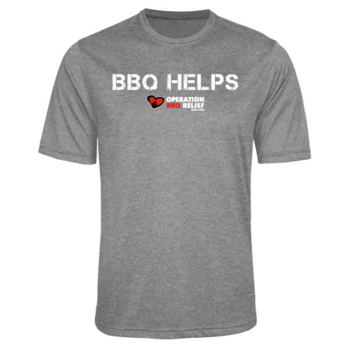  Grey Heather Performance Contender Tee - OBR BBQ Helps