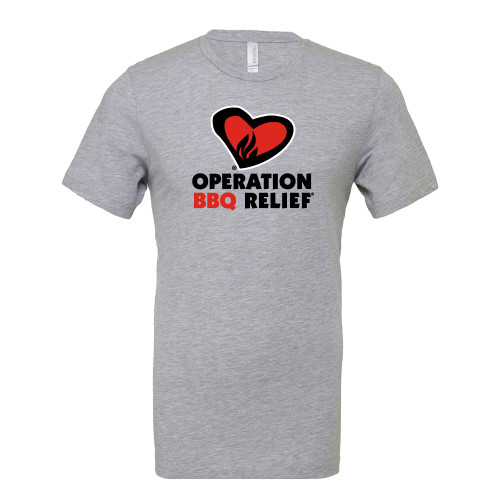  Bella + Canvas Heather Grey CVC T Shirt - OBR Vertical Primary Mark