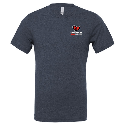  Bella + Canvas Heather Navy CVC T Shirt - OBR Vertical Primary Mark