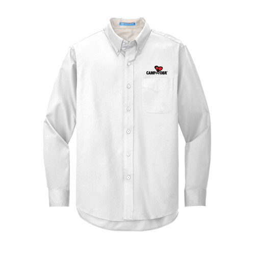  White Twill Button Down Long Sleeve - Camp OBR
