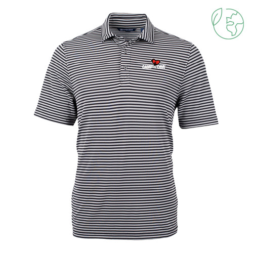  C&B Black Virtue Eco Pique Stripe Polo - Camp OBR