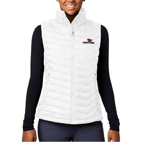  Columbia Womens White Powder Lite Vest - Camp OBR