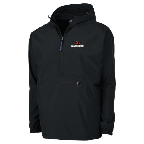  Charles River Black Pack N Go Pullover Rain Jacket - Camp OBR