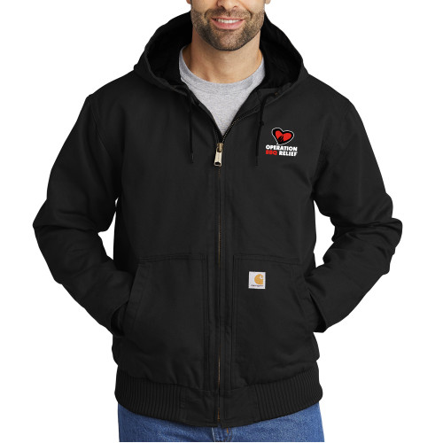  Carhartt Black Washed Duck Active Jacket - OBR Vertical Primary Mark