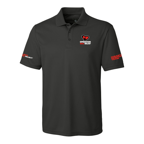  C&B Dark Grey Clique Ice Pique Polo - OBR Vertical Primary Mark