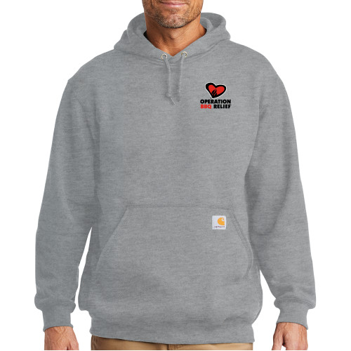  Carhartt Heather Grey Midweight Hoodie - OBR Vertical Primary Mark
