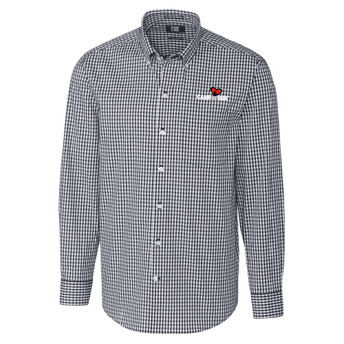  Cutter & Buck Charcoal Gingham Long Sleeve Button Down - Camp OBR