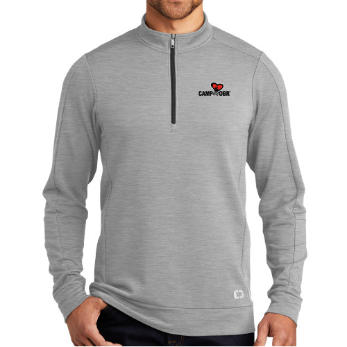  OGIO Grey Heather Luuma 1/2 Zip Fleece - Camp OBR
