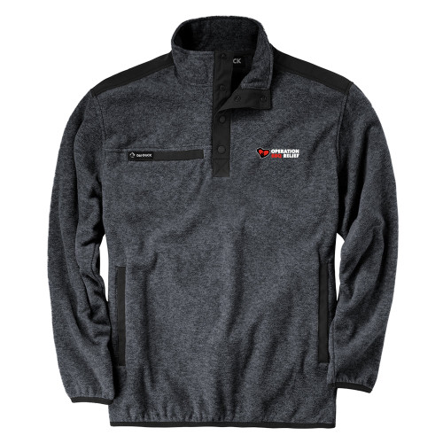  DRI DUCK Charcoal Ranger Mens Fleece Pullover - OBR Horizontal Secondary Mark