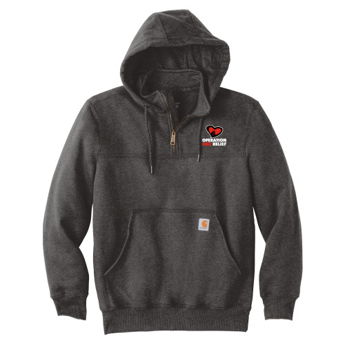  Carhartt Charcoal Rain Defender Paxton Hooded Zip Sweatshirt - OBR Vertical Primary Mark