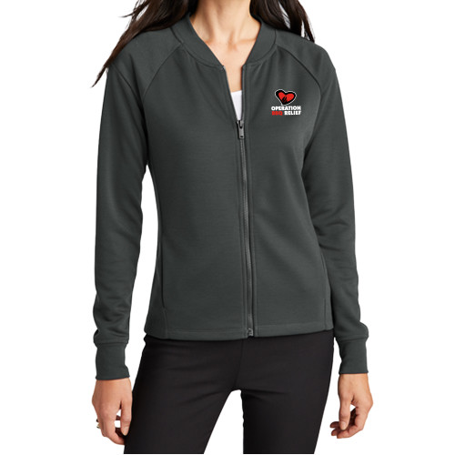  Mercer+Mettle Womens Anchor Grey Full Zip Jacket - OBR Vertical Primary Mark