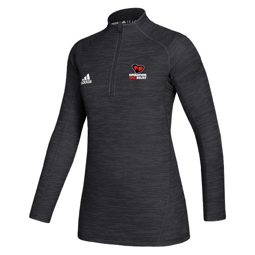  Adidas Womens Black Game Mode 1/4 Zip - OBR Vertical Primary Mark