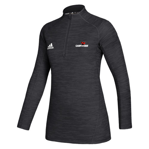  Adidas Womens Black Game Mode 1/4 Zip - Camp OBR