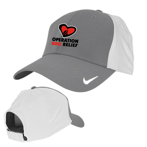  Nike Charcoal/White Swoosh Legacy 91 Hat - OBR Vertical Primary Mark