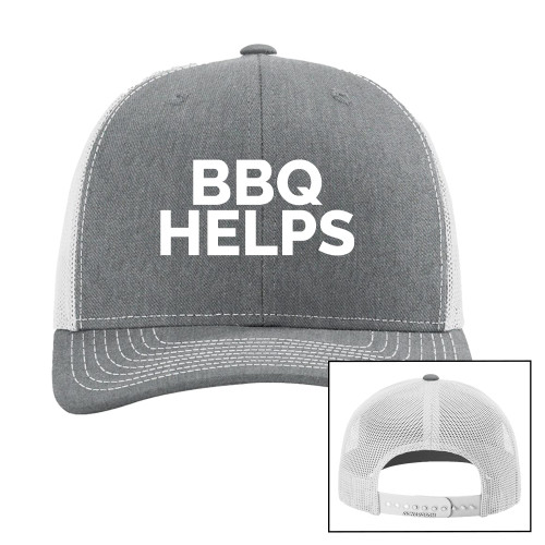  Richardson Heather Grey/Light Grey Trucker Hat - OBR BBQ Helps