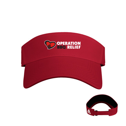  Adidas Red Adjustable Visor - OBR Horizontal Secondary Mark