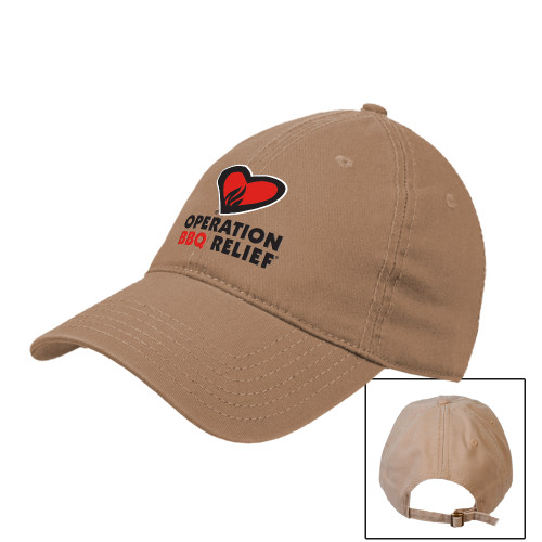  Khaki Unstructured Adjustable Low Profile Hat - OBR Vertical Primary Mark