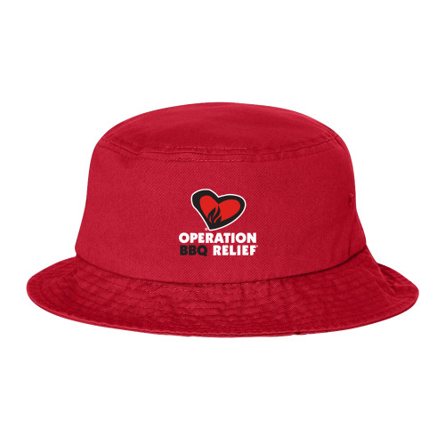  Sportsman Red Bucket Hat - OBR Vertical Primary Mark