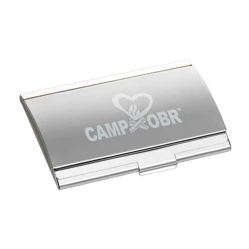  Dawlings Silver Curved Business Card Holder - Camp OBREngraved