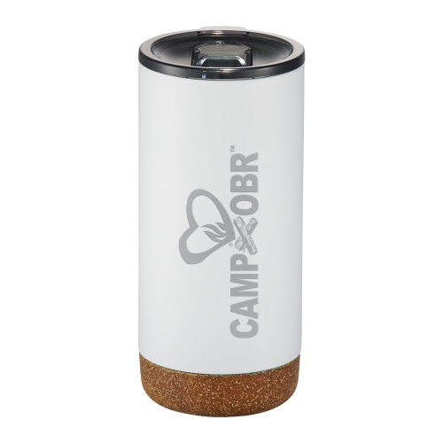  Valhalla Vacuum Insulated White Tumbler 16oz - Camp OBREngraved