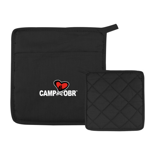  Quilted Canvas Black Pot Holder - Camp OBR