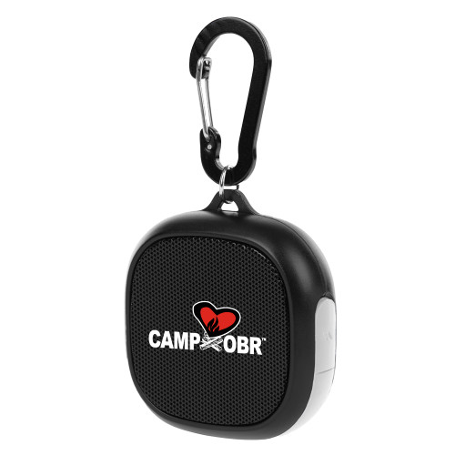  Black/White Waterproof Speaker w/ Carabiner - Camp OBR