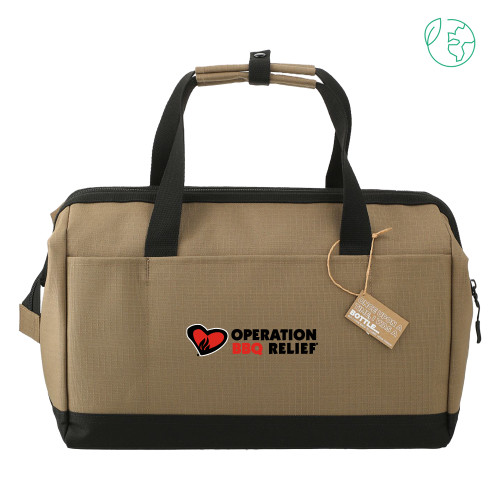  NBN Brown Recycled Utility Zippered Tool Tote - OBR Horizontal Secondary Mark