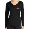 Thumbnail image for  Womens Black Performance Long Sleeve V Neck Shirt