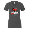 Thumbnail image for  Bella + Canvas Womens Asphalt V Neck Cotton T Shirt