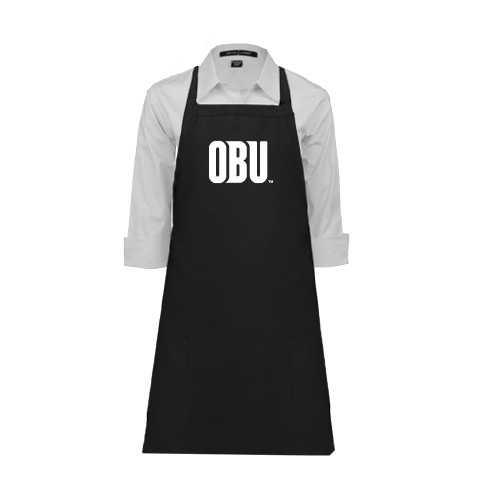  Full Length Black Apron - OBU Wordmark