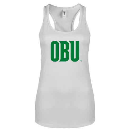  Next Level Racerback Tank White - OBU Wordmark