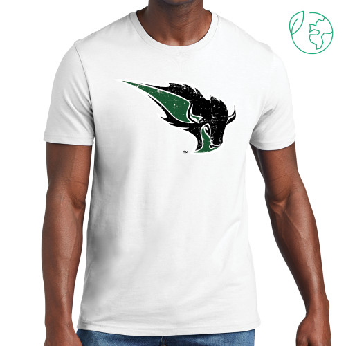  Allmade White Organic Cotton Tee - Power Bison