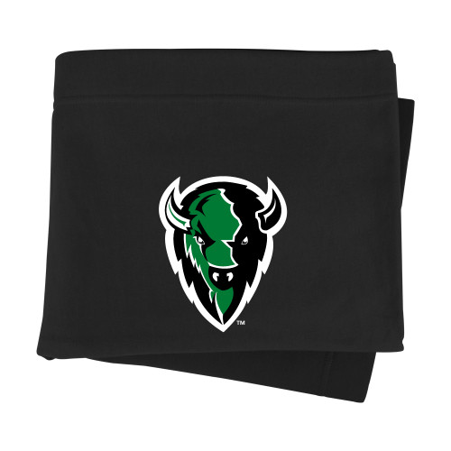  Black Sweatshirt Blanket - Charging Bison