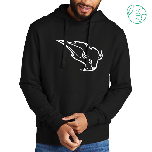  Allmade Black Organic French Terry Pullover Hoodie - Power Bison