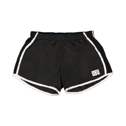  Womens Black/White Team Short - OBU Wordmark