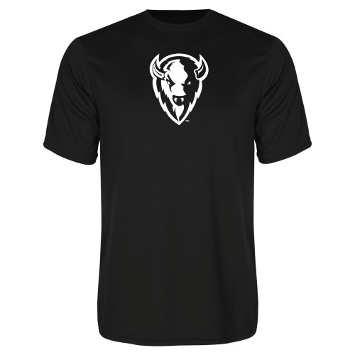  Black Performance Tee - Charging Bison White