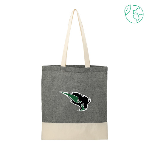  Split Recycled Black Cotton Twill Convention Tote - Power Bison