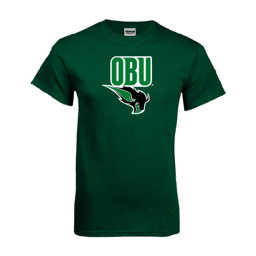  Dark Green T Shirt - Stacked Logo