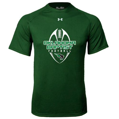  Under Armour Dark Green Tech Tee - Oklahoma Football Vertical