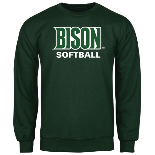  Dark Green Fleece Crew - Softball