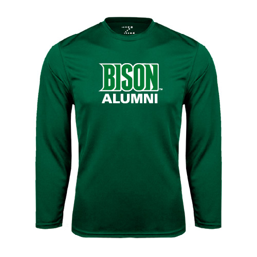  Dark Green Performance Long Sleeve Shirt - Alumni