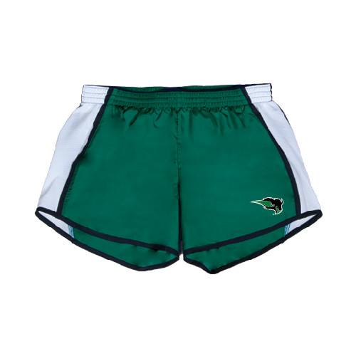  Womens Dark Green/White Team Short - Power Bison