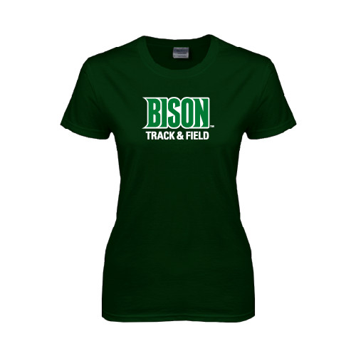  Womens Dark Green Short Sleeve Tee - Track & Field