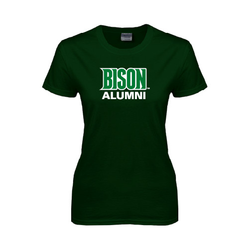  Womens Dark Green Short Sleeve Tee - Alumni