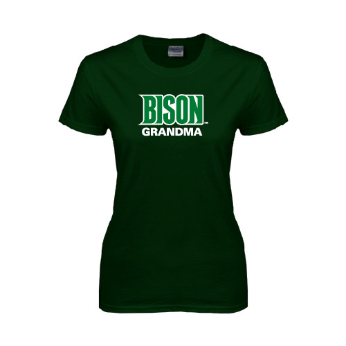  Womens Dark Green Short Sleeve Tee - Grandma