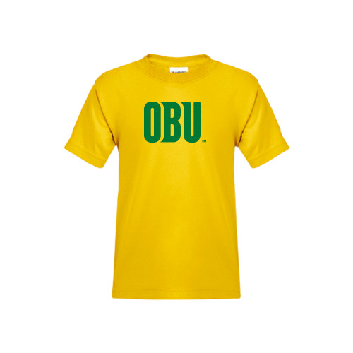  Youth Gold T-Shirt - OBU Wordmark