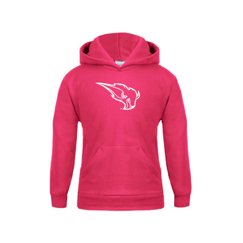  Youth Hot Pink Fleece Hoodie - Power Bison